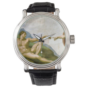 De creatie van Adam door Michelangelo Horloge