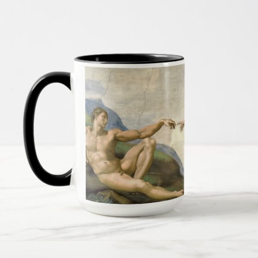 De creatie van Adam door Michelangelo Mok (Links)