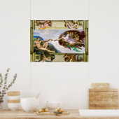 De creatie van Adam door Michelangelo Poster (Keuken)