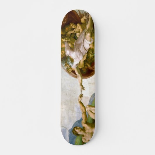 De creatie van Adam door Michelangelo Skateboard (Voorkant)