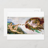De creatie van Adam, Michelangelo, 1508-1512 Briefkaart (Voorkant / Achterkant)