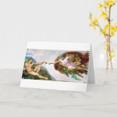 De creatie van Adam, Michelangelo, 1508-1512 Kaart (Gele Bloem)