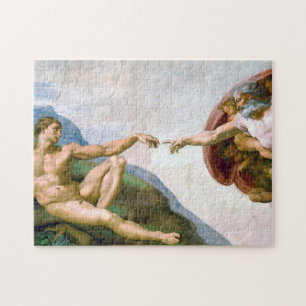 De creatie van Adam, Michelangelo, 1508-1512 Legpuzzel