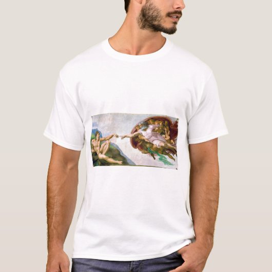De creatie van Adam, Michelangelo, 1508-1512 T-shirt (Voorkant)