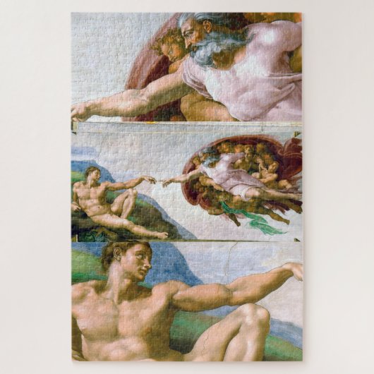 De creatie van Adam, Michelangelo Legpuzzel (Verticaal)