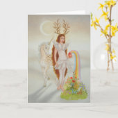 de creatie van een lente wenskaart kaart (Gele Bloem)