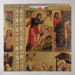 De creatie van Eva, een paneel van Grabower Poster