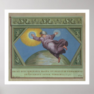De creatie van licht, illustratie van de Rapha Poster