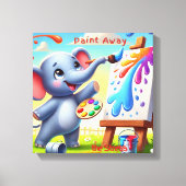 De creatieve ontsnapping van de olifant canvas afdruk (Voorkant)