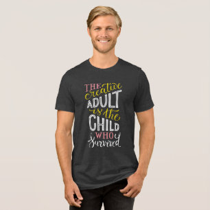 De Creatieve Volwassene: Retro Typografie T-shirt