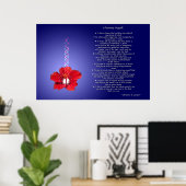 De creed van Optimist: Inspirerend Hibiscus Poster (Thuiskantoor)