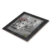 De Creek Gothic Folk Art Tegeltje (Zijkant)