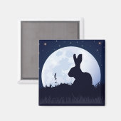 DE CREGGAN WHITE HARE MAGNEET (Voorkant / Achterkant)