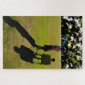De cricket Match. Legpuzzel (Horizontaal)
