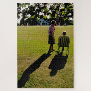De cricket Match. Legpuzzel