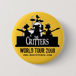 De Critters. concertknoppen Ronde Button 5,7 Cm