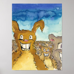 De Critters komen Cartoon Poster