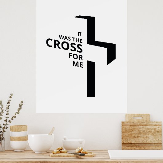 De cross-Final Say Gospel Gezegden Aesthetic Chris Poster (Keuken)