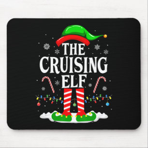 De Cruising Elf Xmas Funny Matching Family Cruise Muismat