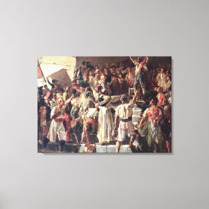 De Cry van de Palleter die verklaart was op Canvas Afdruk
