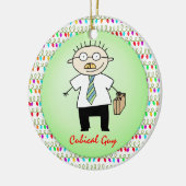 De Cubaanse Kantoor Man Funny Personalized Keramisch Ornament (Links)