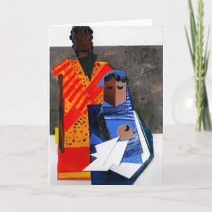 De Cubist Kerstkaart van Mary en van Joseph Feestdagen Kaart