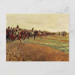 De Cuirassiers voor hun lading bij de slag Briefkaart