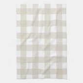 De Cuisine Linge Beige Preppo Buffalo Check Plaid (Vertical)