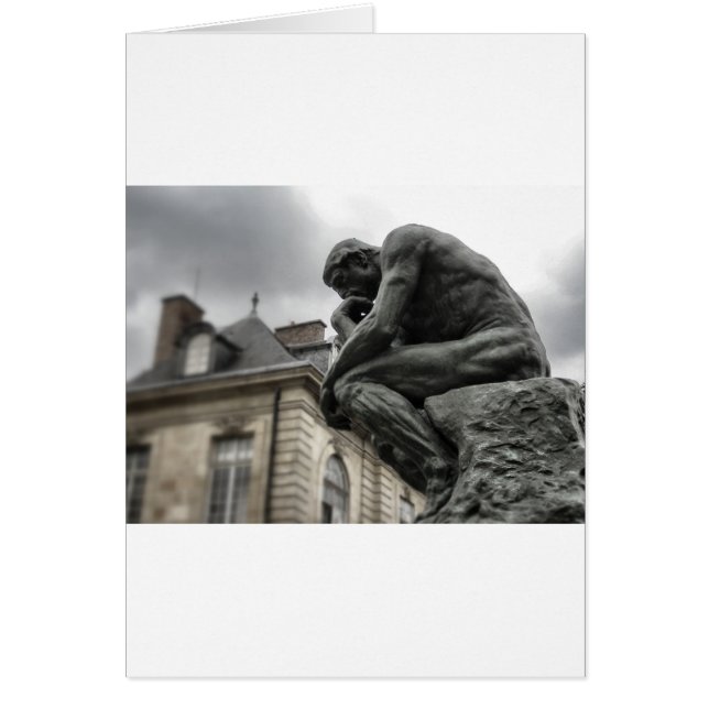 De culptuur van Thinker Rodin Paris (Voorkant)