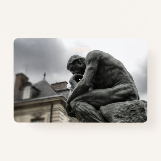 De culptuur van Thinker Rodin Paris Badge (Voorkant)