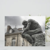 De culptuur van Thinker Rodin Paris Kaart (Staand voorkant)