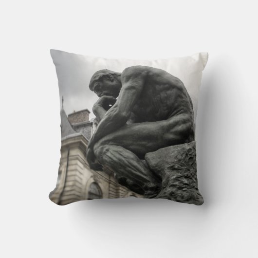 De culptuur van Thinker Rodin Paris Kussen (Voorkant)