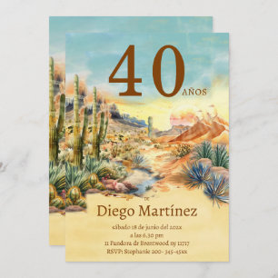 De Cumpleaños Desierto  Fiesta 40 años Kaart