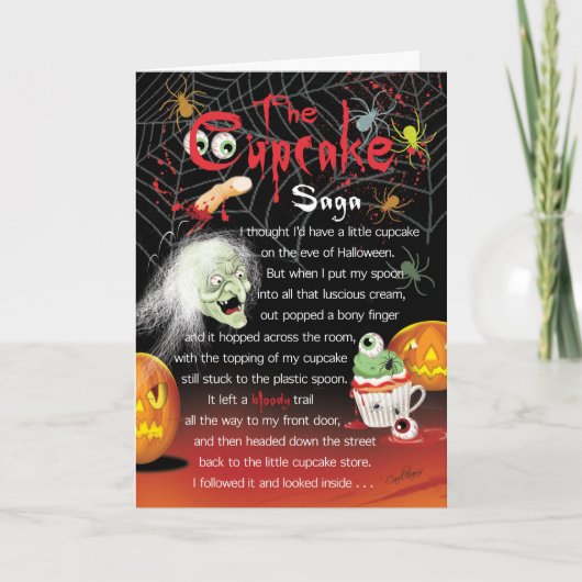 De Cupcake Saga, Halloween Gedicht Kaart (Voorkant)
