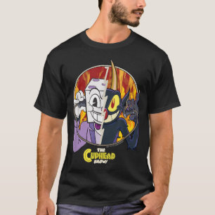 De Cuphead Show King Dice en de Duivel Split Pos T-shirt