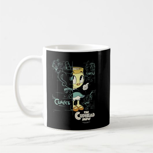 De Cuphead Show Ms. Chalice Half Sketch Premium Koffiemok (Links)