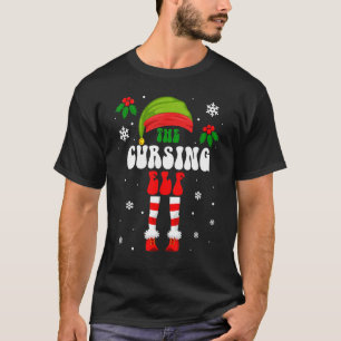 De curseuse Elf-kerstfamilie komt overeen met de b T-shirt