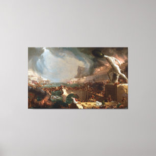 De cursus van Imperium: Vernietiging door Thomas Canvas Afdruk