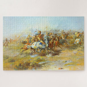 De Custer-strijd Charles Marion Russell 1903 Legpuzzel
