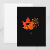 De Cute Flamingo Thanksgiving Fall Leaves Costuum Kaart (Voorkant / Achterkant)