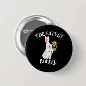 De Cutest Bunny Ronde Button 5,7 Cm (Voorkant /achterkant)