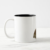 De Cutest Cairn Terrier ooit.  Cuter dan Toto. Tweekleurige Koffiemok (Links)