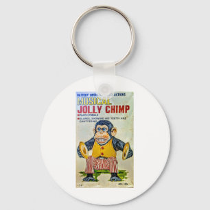 De Cymbal Monkey Sticker Sleutelhanger