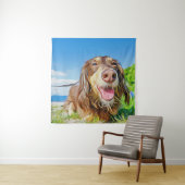 De Dachshund is een perfect geconstrueerde Dog Xma Wandkleed (In situ)