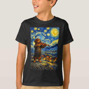 De Dachshund-Violist van De Kosmische Hemel voor H T-shirt