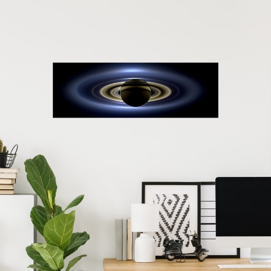 De dag dat de aarde glimlachte - Planet Saturn Poster (Thuiskantoor)