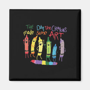 De dag dat de kleurpotloden stoppen met verjaardag magneet