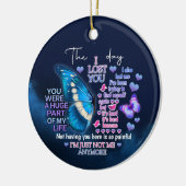 De dag dat ik je verloor keramisch ornament (Links)