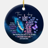 De dag dat ik je verloor keramisch ornament (Achterkant)