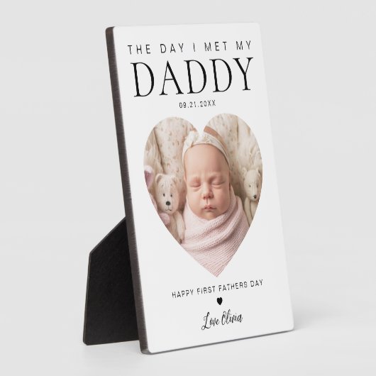 De dag dat ik mijn vader ontmoette Eerste Vaderdag Fotoplaat (Zijkant)